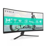 PC-Monitor PHILIPS Evnia 34M2C3500L 34 WQHD gebogenes Panel 180 Hz 0,5 ms HDR HDMI/DP schwarz