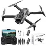 Drohne mit Kamera 4K, Mini Ferngesteuertes Flugzeug, Bürstenloser Motor 360°Flip Headless Modus WiFi 5G Bildübertragung Faltbar One Touch Start/Stop, 2 x 20 Mins Batterien, Kinderspielzeug, Schwarz