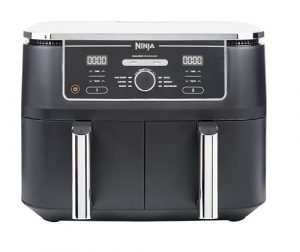 Ninja Foodi MAX Dual Zone Heißluftfritteuse [AF400EU] ‎2470 W, 9,5 l Fassungsvermögen, 2 Fächer, 6 Funktionen, Kupfer, Schwarz