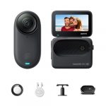 Insta360 GO 3S 64 GB Nachtschwarz - Tragbare 4K Mini-Kamera, Freihand-POVs, Überall anbringbar, Stabilisierung, 140 min Akku, 10 m wasserdicht, KI-Bearbeitung, Apple Find My, für Vlogs