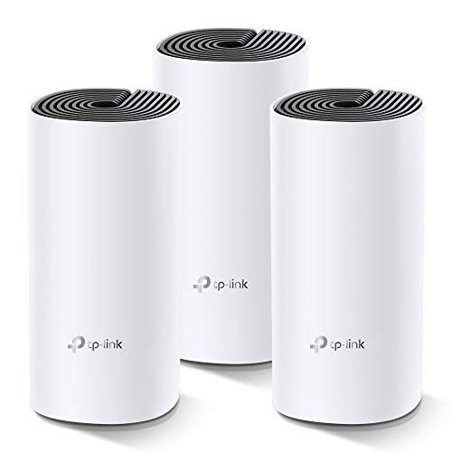 TP-Link Deco M4 Mesh WLAN Set (3er Pack), AC1200 Dual Band Router & Repeater, 2X Gigabit Ports für Jede Einheit, empfohlen für Häuser mit 3-5 Schlafzimmern, Umfassender Jugendschutz