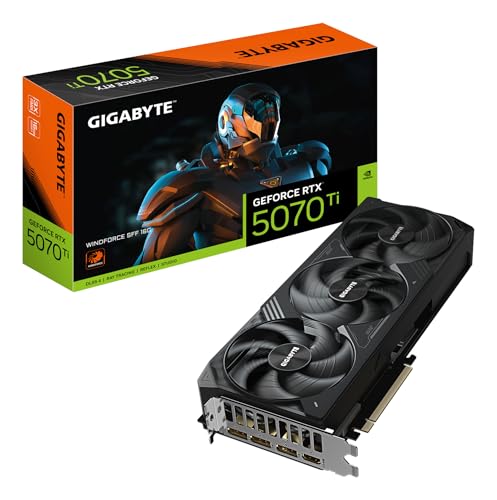 Gigabyte GeForce RTX 5070 Ti WINDFORCE SFF 16G Grafikkarte – 16GB GDDR7, 256bit, PCI-E 5.0, 2452 MHz Kerntakt, 3 x DP 2.1b, 1 x HDMI 2.1b, NVIDIA DLSS 4, GV-N507TWF3-16GD