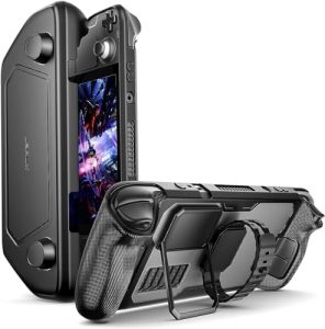 JSAUX ModCase Compatibel Mit Valve Steam Deck/OLED, PC0104 Modulares Steam Deck Hülle mit Abnehmbare Frontschale Zubehör umfasst Schutzhülle, Gesichtsabdeckung, Metallhalterung und Riemen - Basic Set