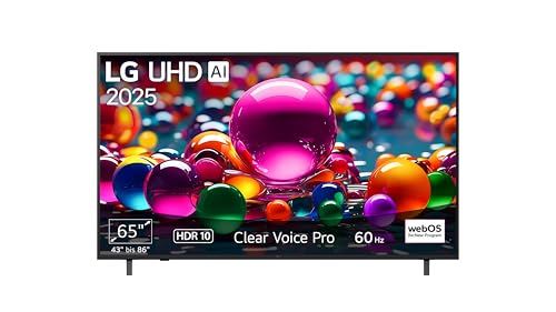 LG 65UA75006LA TV 65 Zoll (165 cm) 4K UHD AI TV (α7 Gen8 4K AI Prozessor, webOS 25, 60Hz) [Modelljahr 2025]