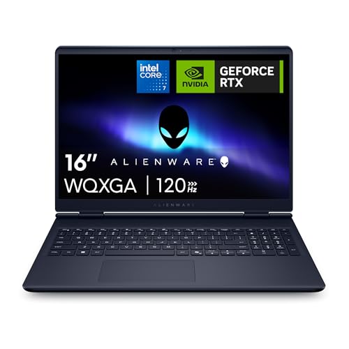 Alienware 16 Aurora Gaming Laptop AC16250 16″ WQXGA 120Hz 10 sRGB Display, Intel Core 7 240H Series 2, NVIDIA GeForce RTX 5060, 16GB RAM, 1TB SSD, Windows 11 Home, Weiß beleuchtete QWERTZ-Tastatur