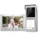 TMEZON Video Türsprechanlage mit Türöffner, 2-Draht Kabel, 7-Zoll-Farbmonitor mit HD-Türklingelkamera, 2-Wege-Audio, Nachtsicht,16 Klingeltöne, Unterstützt 2 Schlösser,für 1 Familie