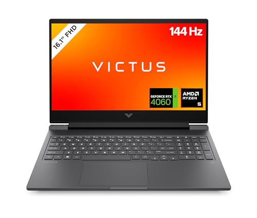 HP VICTUS Gaming Laptop, 16,1″ FHD Display 144Hz, AMD Ryzen 5 8640H, 16 GB DDR5 RAM, 512 GB SSD, NVIDIA GeForce RTX 4060 (8GB), QWERTZ, Windows 11, Schwarz