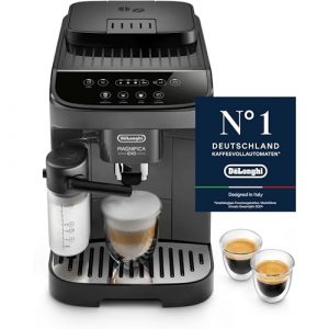 De'Longhi Magnifica Evo ECAM292.52.GB, Kaffeevollautomat mit Milchsystem, 4 Direktwahltasten für Cappuccino, Espresso und weitere Getränke, intuitives Bedienfeld, 2-Tassen-Funktion, Schwarz