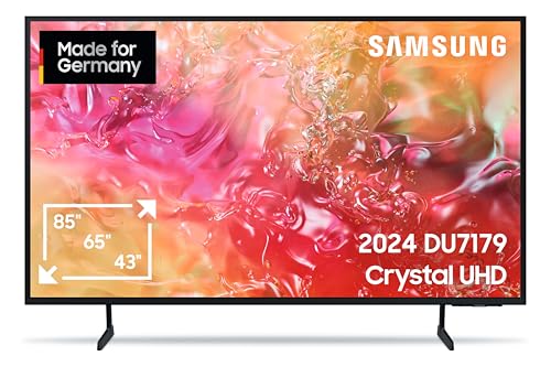Samsung Crystal UHD 4K DU7179 Fernseher 75 Zoll, TV mit PurColor, 4K Upscaling, Crystal Prozessor, Smart TV, GU75DU7179UXZG, Deutsches Modell [2024]