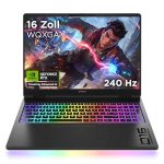 Omen MAX Gaming Laptop, 16 Zoll WQXGA Display 240Hz, AMD Ryzen AI 7 350 (8C) 50 NPU Tops - bis zu 5.0 GHz, NVIDIA GeForce RTX 5070 Ti 12GB VRAM, 32 GB RAM, 1 TB SSD, Win 11, QWERTZ, RGB Light, Schwarz