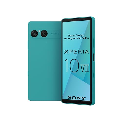 Sony Xperia 10 VII - 6,1" 19,5:9 OLED mit 120 Hz, Lange Akkulaufzeit - 5.000 mAh Akku, DREI Brennweiten, 3,5mm Audio, Android 15, IP65/68, Dual SIM hybrid, Türkis