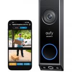 eufy Security video türklingel E340, Dual türklingel mit kamera mit Paketerkennung, 2K Full HD Farb-Nachtsicht, Kabel- oder Akkubetrieben, kompatibel mit HomeBase S380, Gebührenfreie Nutzung