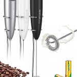 SIMPLETASTE Milchaufschäumer Elektrisch, Handheld Schaumbereiter mit 2 Batterie und Stab, Milk Frother für Cappuccino, Kugelsicherer Kaffee, Latte