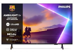Philips Ambilight 50PUS8500 4K LED Smart TV - 50 Zoll Display mit Pixel Precise Ultra HD, Titan OS, Dolby Vision und Dolby Atmos Sound