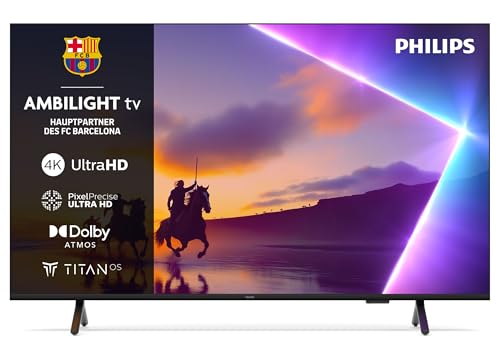 Philips Ambilight 50PUS8500 4K LED Smart TV – 50 Zoll Display mit Pixel Precise Ultra HD, Titan OS, Dolby Vision und Dolby Atmos Sound