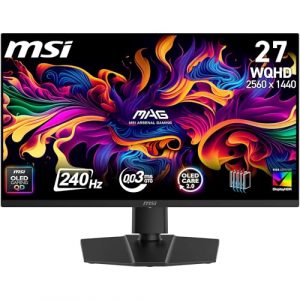 MSI MAG 273QP QD-OLED X24 26,5-Zoll-WQHD-Gaming-Monitor – 2560 x 1440 Quantum Dot OLED Panel 240 Hz / 0,03 ms, 99% DCI-P3, ΔE≤2, DisplayHDR True Black 400, DP 1.4a, HDMI 2.1