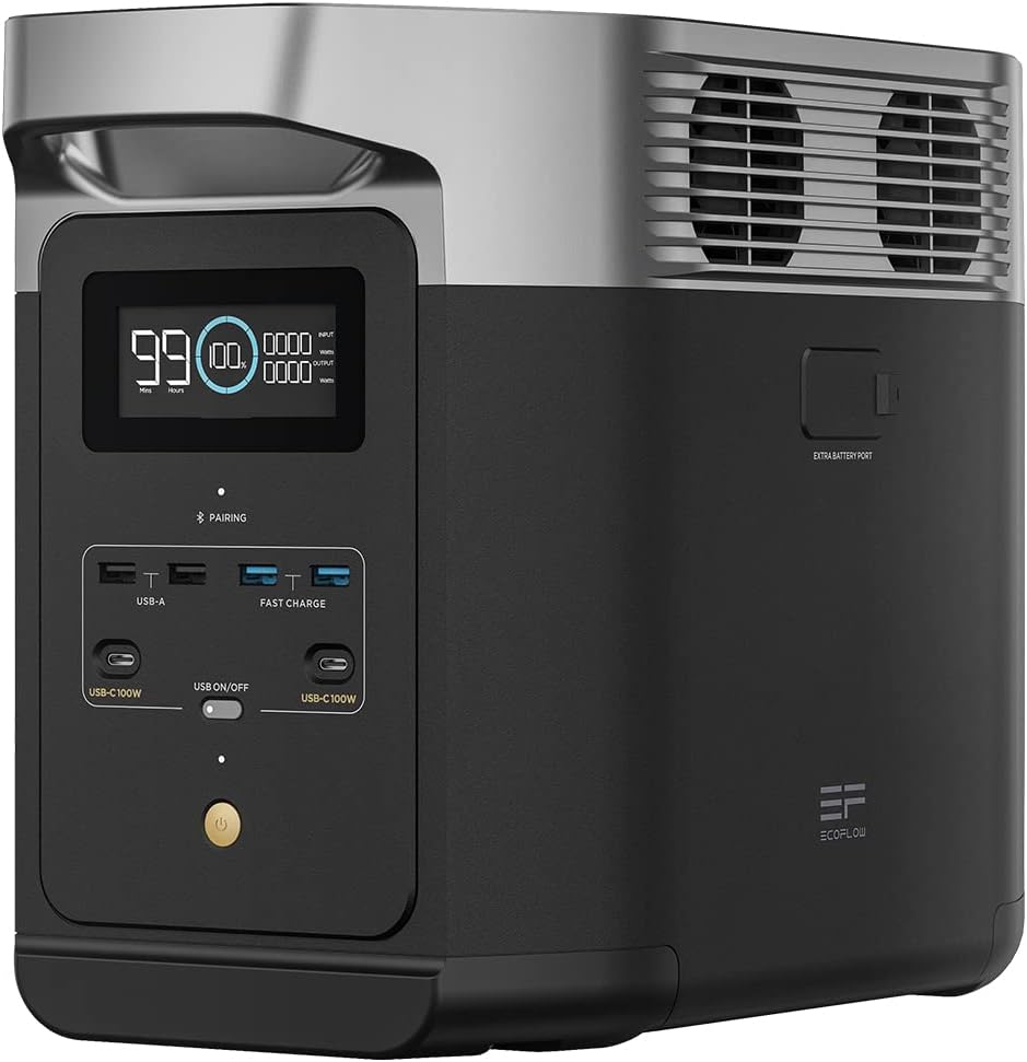 👑 EF ECOFLOW DELTA 2 Tragbare Powerstation 1024Wh, Solar Generator LiFePO4-Batterie, erweiterbarer Kapazität bis zu 3kWh, Schnellladung von 0-80% in 50 Mins, Notstromaggregat für Camping, Wohnmobile479,00€ statt 609,00€ - 22,00 % 🔥🚚 Verkauft und Versand durch Ecoflow-DE1,545 Bewertungen: 4.5 / 5.0 ⭐️⭐️⭐️⭐️⭐️🛒 zu Amazon https://www.amazon.de/dp/B0BBLV8WJH/?amp%3Btag=preisfehlerheute-21&%3Bamp%3Bth=1&%3Bamp%3Bpsc=1&tag=preisfehlerheute-21