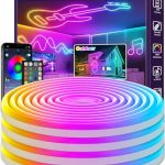 LETIANPAI 6m Neon LED Strip, Flexible LED Strips, Control with App/Remote, Multiple Modes, Waterproof, Music Sync Gaming Strip Lights for Bedroom Indoor, IP65 Outdoor RGB Neon Lights