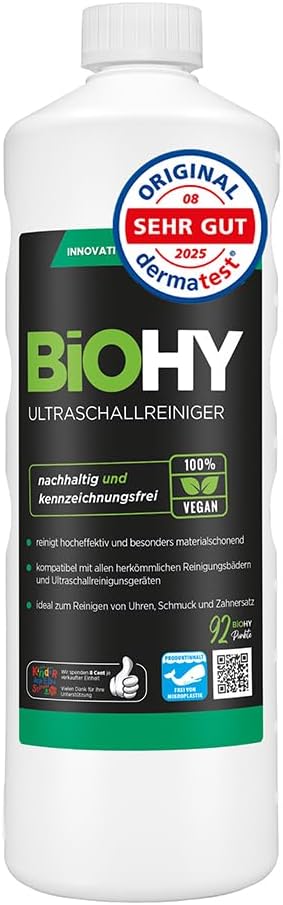👑 BiOHY Ultraschallreiniger (1l Flasche) | intensive und materialschonende Reinigung von Dentalprodukten, Gold, Münzen und Schmuck | KONZENTRAT für Ultraschallbad | streifenfreier Glanz9,39€ statt 21,09€ – 56,0 🔥🚚 Verkauft von bioreiniger24com und Versand durch Amazon1,033 Bewertungen: 4.3 / 5.0 ⭐️⭐️⭐️⭐️🛒 zu Amazon https://www.amazon.de/dp/B0845ZTHCT/?th=1&tag=preisfehlerheute-21#038;psc=1&tag=preisfehlerheute-21