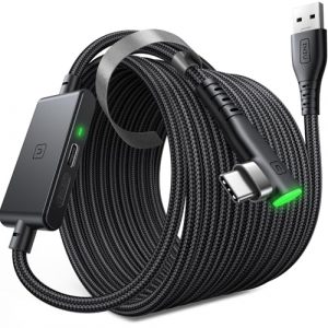 INIU Link Kabel mit Ladeanschluss 5m, Kompatibel mit Oculus Meta Quest 3s, Quest 3 2 1 Quest Pro und Pico 4, PC Steam VR Zubehör, High Speed 2.5Gbs USB C Datenkabel PC zu PC für VR Headset Accessories