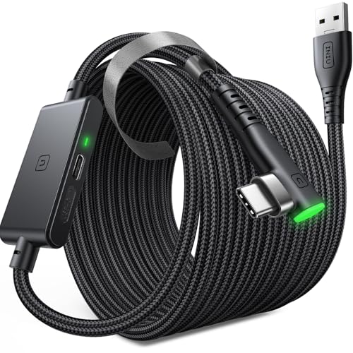 INIU Link Kabel mit Ladeanschluss 5m, Kompatibel mit Oculus Meta Quest 3s, Quest 3 2 1 Quest Pro und Pico 4, PC Steam VR Zubehör, High Speed 2.5Gbs USB C Datenkabel PC zu PC für VR Headset Accessories