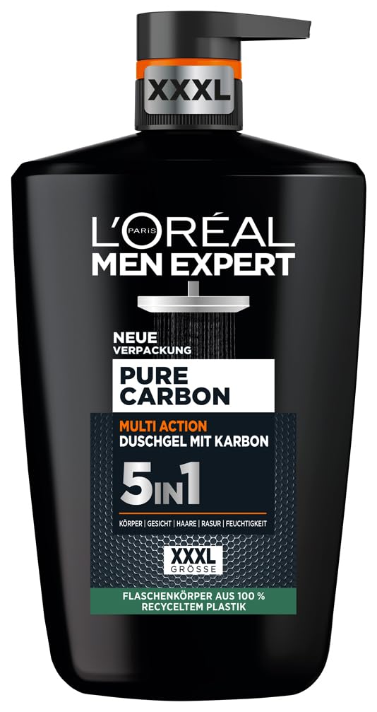 L'Oréal Men Expert XXXL 5in1 Duschgel und Shampoo für Männer, Duschbad zur Reinigung von Körper, Haar und Gesicht, Herren Körperpflege für langanhaltende Frische mit Karbon, Pure Carbon, 1 x 1000 ml4.17€ 🏷️ Coupon anwenden➡️ https://www.amazon.de/dp/B0CQHXCP1X/?tag=preisfehlerheute-21