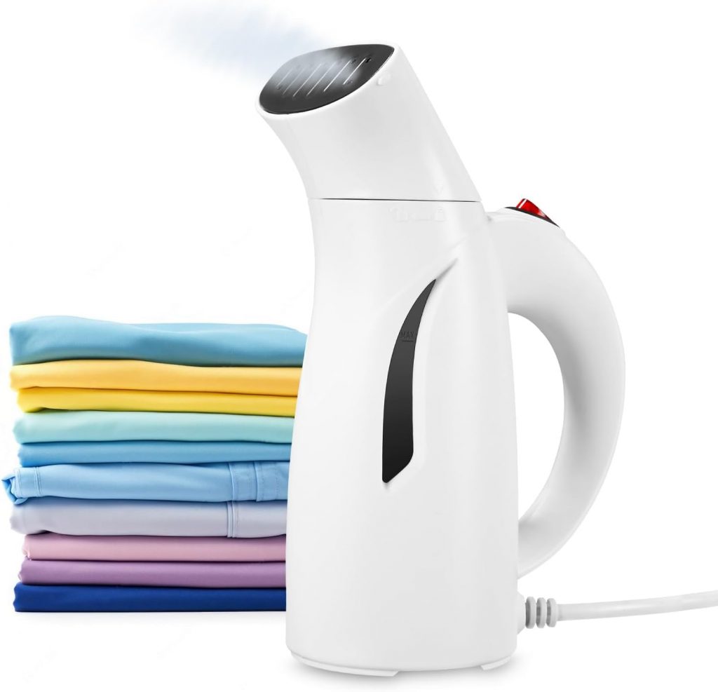 Zaxiva Dampfglätter für Kleidung 700W, Steamer Handheld Garment Steamer Fast Wrinkle Remover, 240ML Wassertank, Schnellheizung, Dampfbügeleisen für Zuhause und Reisegebrauch-Weiß7.99€ ➡️ https://www.amazon.de/dp/B0DMNVXVGY/?tag=preisfehlerheute-21