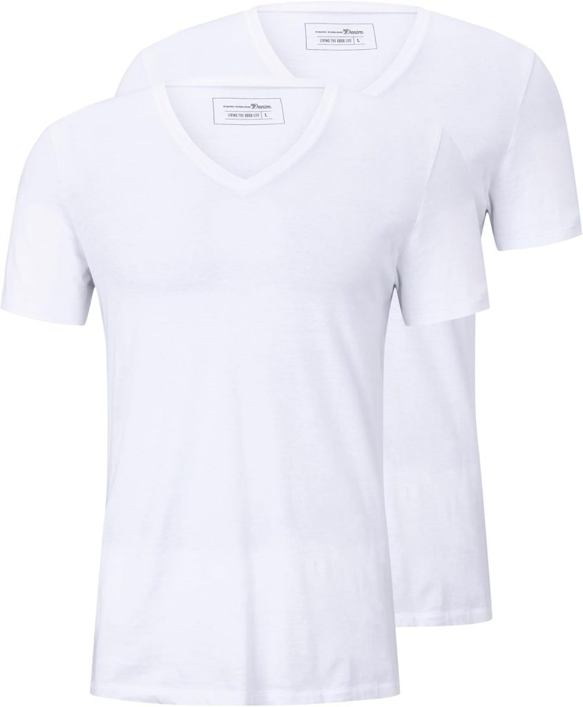 TOM TAILOR Denim Herren Basic T-Shirt im Doppelpack