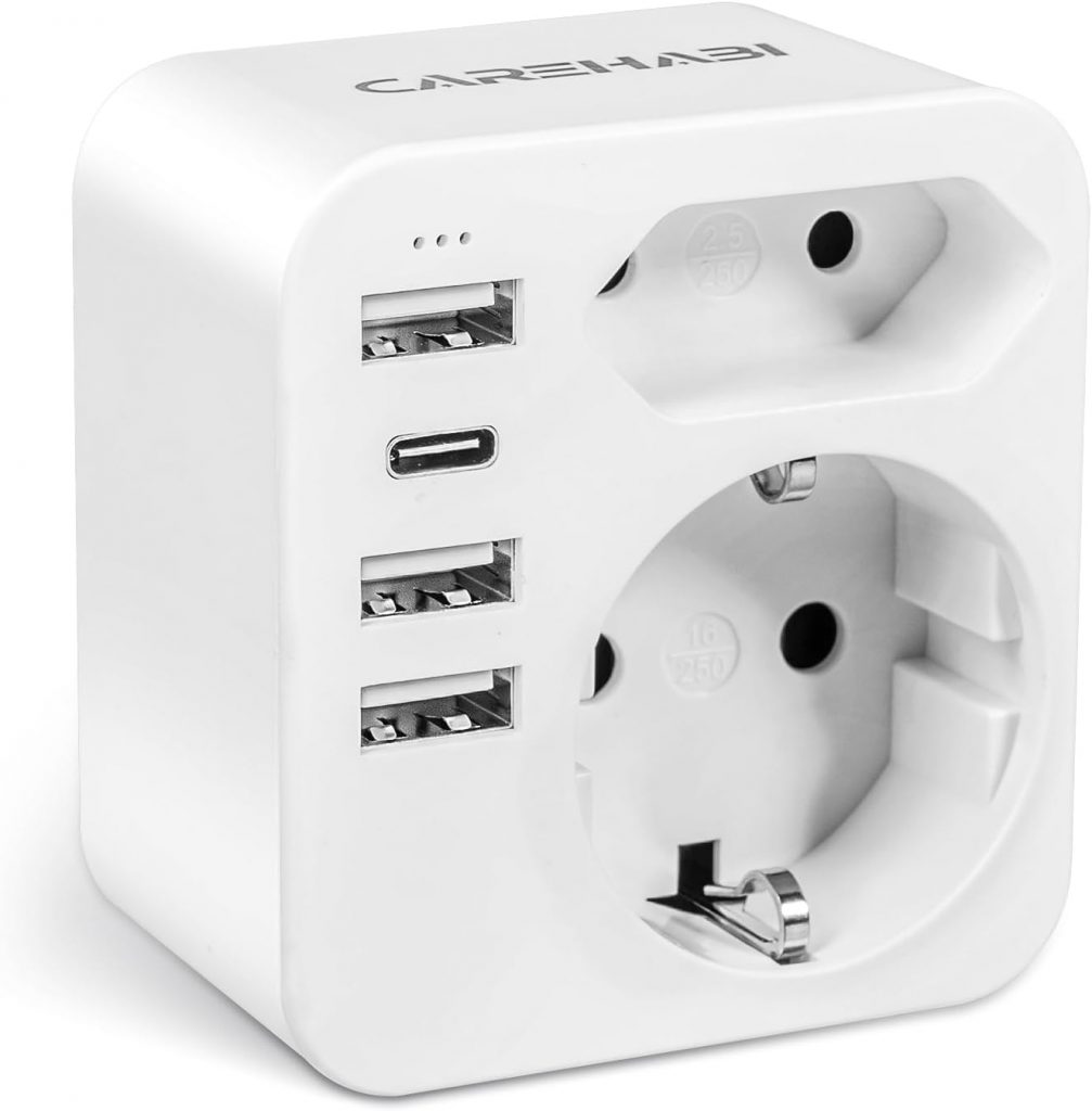 Carehabi Reiseadapter Australien Adapter China Deutschland Stecker mit 3 USB C + 1 USB-C, Steckdosenadapter Reisestecker Stromadapter für Neuseeland, Argentinien, Adapter Australien Steckdose5.87€ statt 14.99€➡️ https://www.amazon.de/dp/B0DNM3XD1T/?tag=preisfehlerheute-21