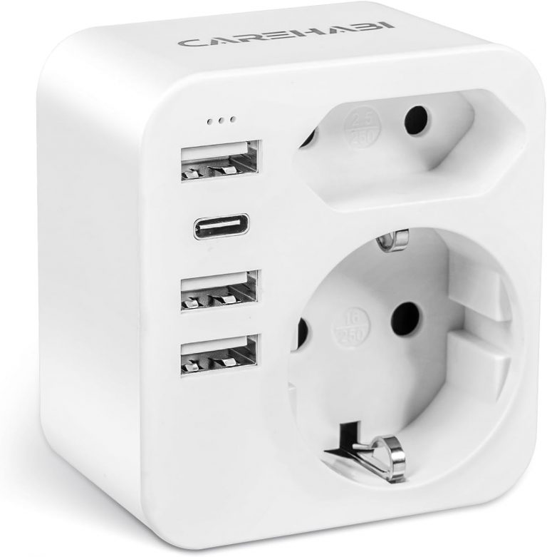 Carehabi Reiseadapter Australien Adapter China Deutschland Stecker mit 3 USB C + 1 USB-C, Steckdosenadapter Reisestecker Stromadapter für Neuseeland, Argentinien, Adapter Australien Steckdose5.87€ statt 14.99€➡️ https://www.amazon.de/dp/B0DNM3XD1T/?tag=preisfehlerheute-21