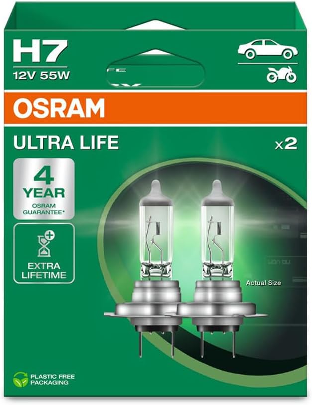 Osram ULTRA LIFE, H7, halogen headlight lamps, Hanging folding box (2 lamps)7,22€ statt 8,49€➡️ https://www.amazon.de/dp/B0D84432F1/?tag=preisfehlerheute-21