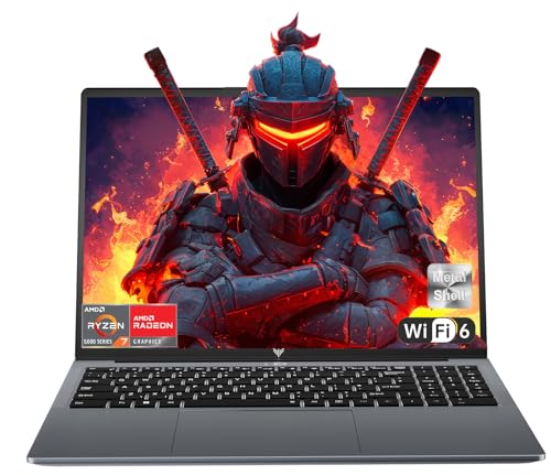 ACEMAGIC 16 Zoll Laptop Gaming DDR5 Ryzen 7 7735HS, bis zu 4,75 GHz, 16 GB RAM 512 GB SSD, erweitern Sie 4 TB, Bildschirm 1200FHD, Tastatur mit Hintergrundbeleuchtung, Wifi 6, Laptop Gaming