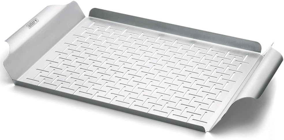 Weber Deluxe Grillpfanne (44 x 39cm) - Hitzebeständige & spülmaschinenfeste BBQ Grillpfanne aus Edelstahl, ideal zum Sautieren von Gemüse und Anbraten von Meeresfrüchten - Silber (6435)18,39€ statt 33,53€➡️ https://www.amazon.de/dp/B000WEIIOE/?tag=preisfehlerheute-21