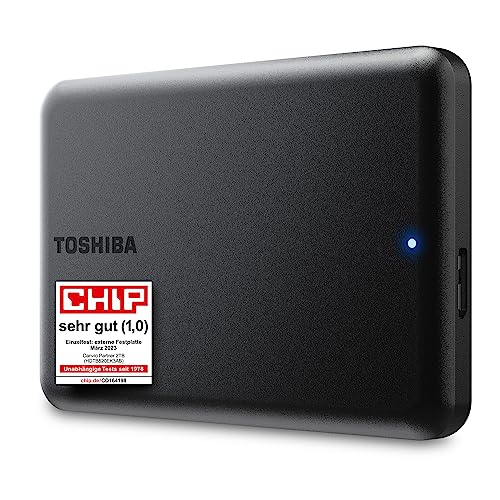 TOSHIBA Canvio Partner 2TB Portable 2.5“ Externe Festplatte, USB 3.2, Mac & Windows kompatibel. Xbox, PS4, PS5 (HDTB520EK3AB)