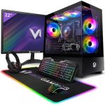 Vibox I-505 Gaming PC Set Komplett • Monitor 22 Zoll • AMD Ryzen 3 3200G 4,0GHz • Radeon Vega 8 • 16GB RAM • 500GB NVMe M.2 SSD • Linux OS • WLAN