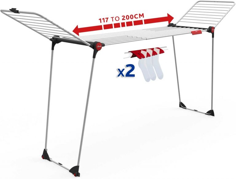 Vileda Infinity Flex Plus Wäscheständer | Ausziehbarer & Stabiler Flügeltrockner mit 30 m XXL-Leinen - Für Innen- & Außenbereich, platzsparend & klappbar, 2 m Länge, Hohe Flügel | Eco-Verpackung79,98€ ➡️ https://www.amazon.de/dp/B0BNR5J5SK/?tag=preisfehlerheute-21
