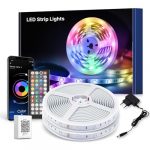 Macchiatto LED streifen 30m,Bluetooth RGB LED Strip mit Fernbedienung und APP,Musik Sync, Timer-Einstellung,Farbwechsel, Led Band Selbstklebend für Schlafzimmer TV Zuhause Schrankdek Partei deko