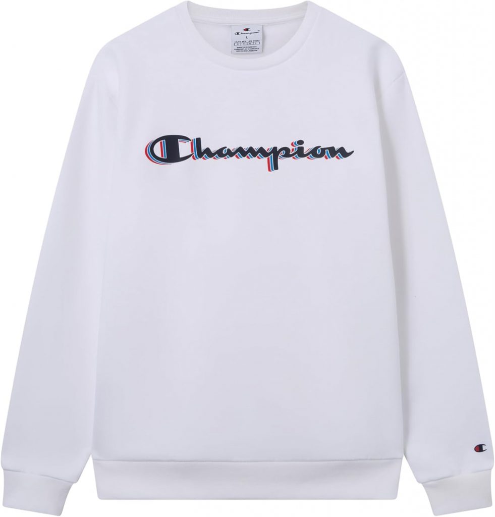 Champion Herren Legacy Man-Big Logo Sweatshirt, Weiß (Ww001), XS