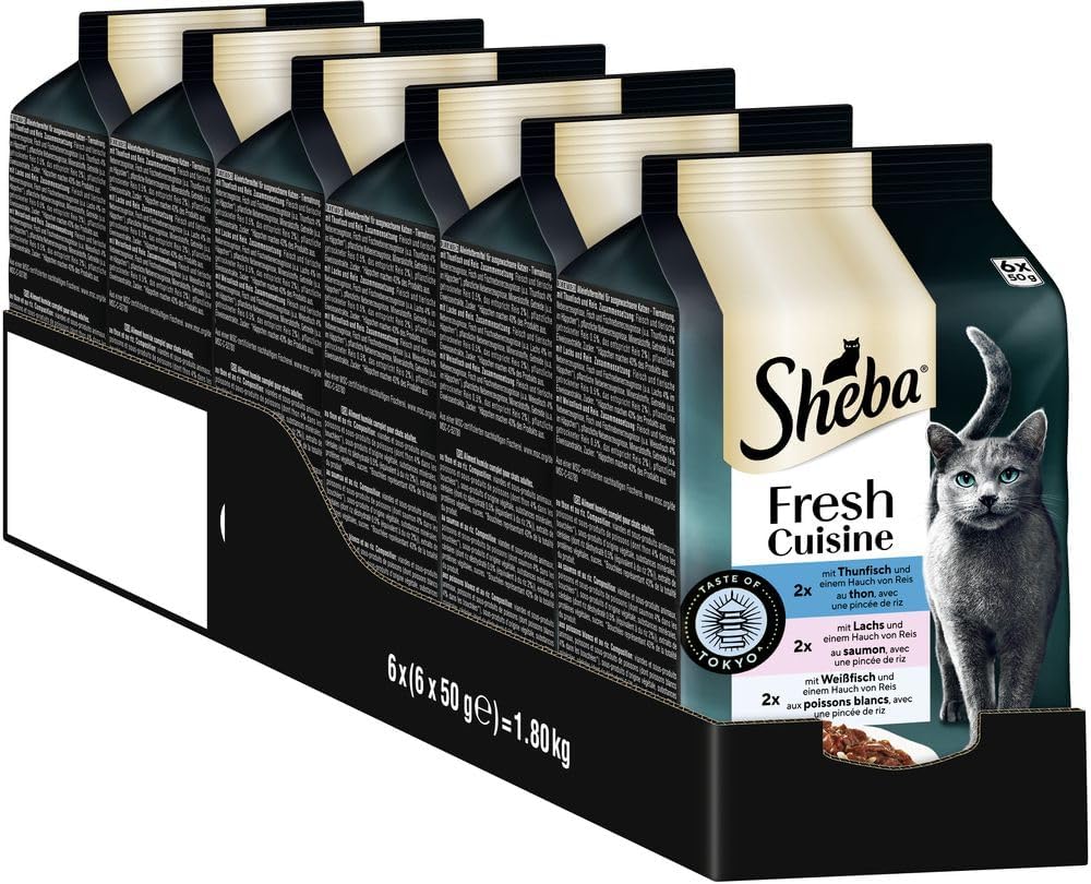 👑 Sheba Portionsbeutel Katzennassfutter Multipack Fresh Cuisine Taste of Tokyo mit Thunfisch und Lachs MSC, 6x6x50g – Exquisites Katzenfutter mit Thunfisch und Lachs10,94€ statt 16,73€ – 35,0 🔥🚚 Verkauft durch Amazon und Versand durch Amazon90 Bewertungen: 4.6 / 5.0 ⭐️⭐️⭐️⭐️⭐️🛒 zu Amazon https://www.amazon.de/dp/B0DT9N6Y7S/?th=1&tag=preisfehlerheute-21#038;psc=1&tag=preisfehlerheute-21