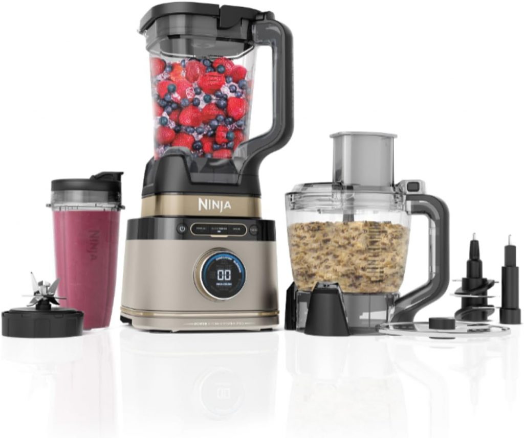 Ninja 3-in-1 Detect Power Blender Processor Pro, kraftvolle 1200W Küchenmaschine, Single Serve & Knethaken, 3x Single Serve Tassen, Krug, Teig, mischen & hacken, Schwarz, TB401EUSTGD, Stone Gold149.99€ statt 249.99€➡️ https://www.amazon.de/dp/B0FN7CNWPQ/?tag=preisfehlerheute-21