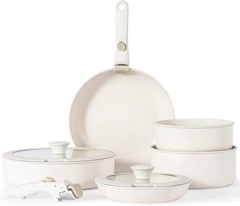 Florosa Keramik Töpfe & Pfanne 9-teilig, Ungiftiges Kochgeschirr Set, Antihaft beschichtete Pfanne mit Deckel & abnehmbaren Griffen, Induktion und backofengeeignet, PTFE and PFOA Frei, Creme49.99€ statt 89.99€➡️ https://www.amazon.de/dp/B0CNTFPJCC/?tag=preisfehlerheute-21