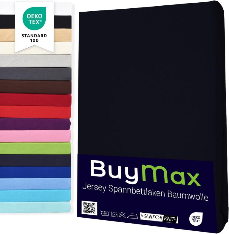 Buymax® Spannbettlaken 140x200cm Doppelpack 100% Baumwolle Spannbetttuch Bettlaken Jersey, Matratzenhöhe bis 25 cm, Farbe Schwarz23,79€ statt 27,99€➡️ https://www.amazon.de/dp/B09885215H/?tag=preisfehlerheute-21
