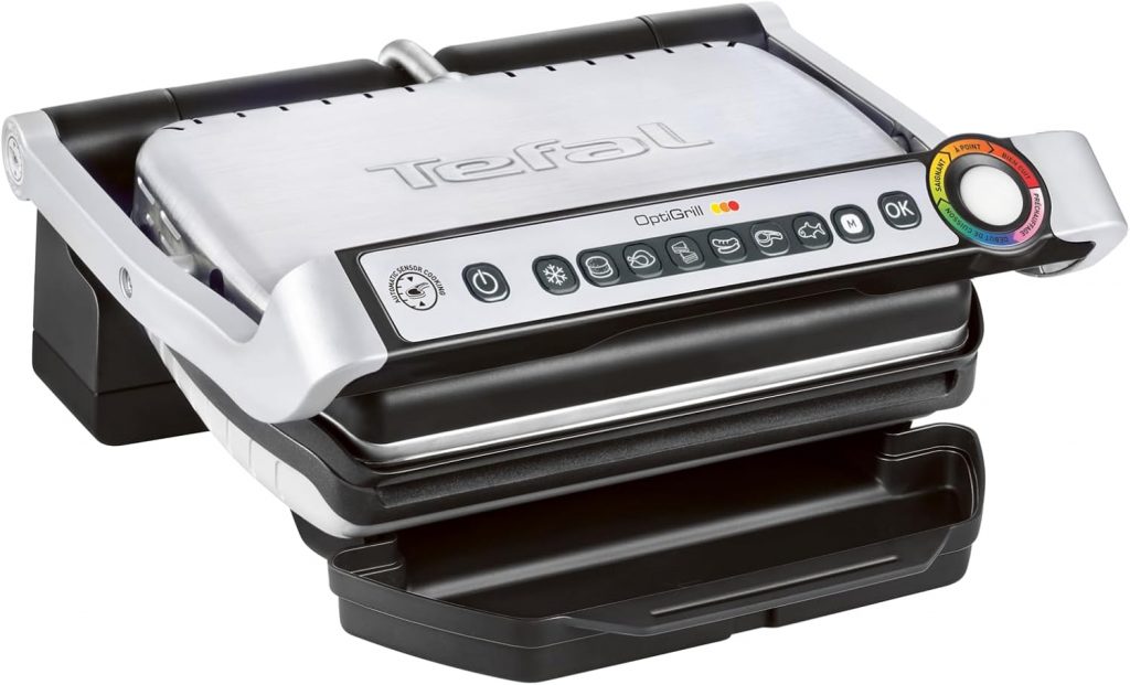 Tefal OptiGrill Kontaktgrill, 6 automatische Programme, Garstufenanzeige, passt Temperatur und Grillzyklus ans Grillgut an, antihaftbeschichtete abnehmbare Platten, Elektrogrill, Edelstahl, GC705D1685,00€ statt 129,98€➡️ https://www.amazon.de/dp/B08757P2FD/?tag=preisfehlerheute-21