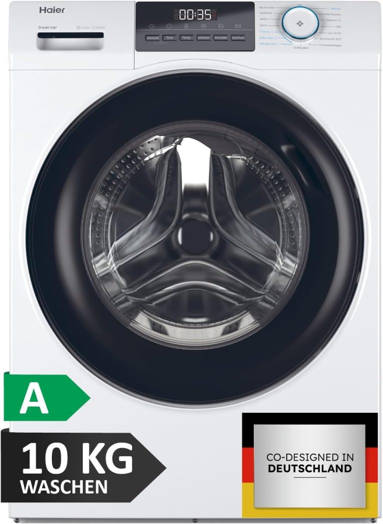 Haier Frontlader Waschmaschine 10kg I I-PRO SERIE 1 HW100-BP14929 I Washing Machine mit A-Effizienz, 1.400 U/Min. & sparsamem Inverter-Motor I Inkl. Refresh- sowie Expressprogramm und Mengenautomatik399,99€ statt 499,99€➡️ https://www.amazon.de/dp/B0CSZBLDXJ/?tag=preisfehlerheute-21