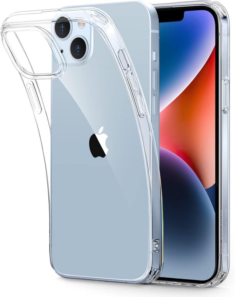 ESR für iPhone 14 Hülle/iPhone 13 Hülle, Klare Stoßfeste Dünne Silikon Handyhülle iPhone 14/13 Case, Vergilbungsbeständige Dünne Transparente TPU Schutzhülle, Project Zero Serie, Klar