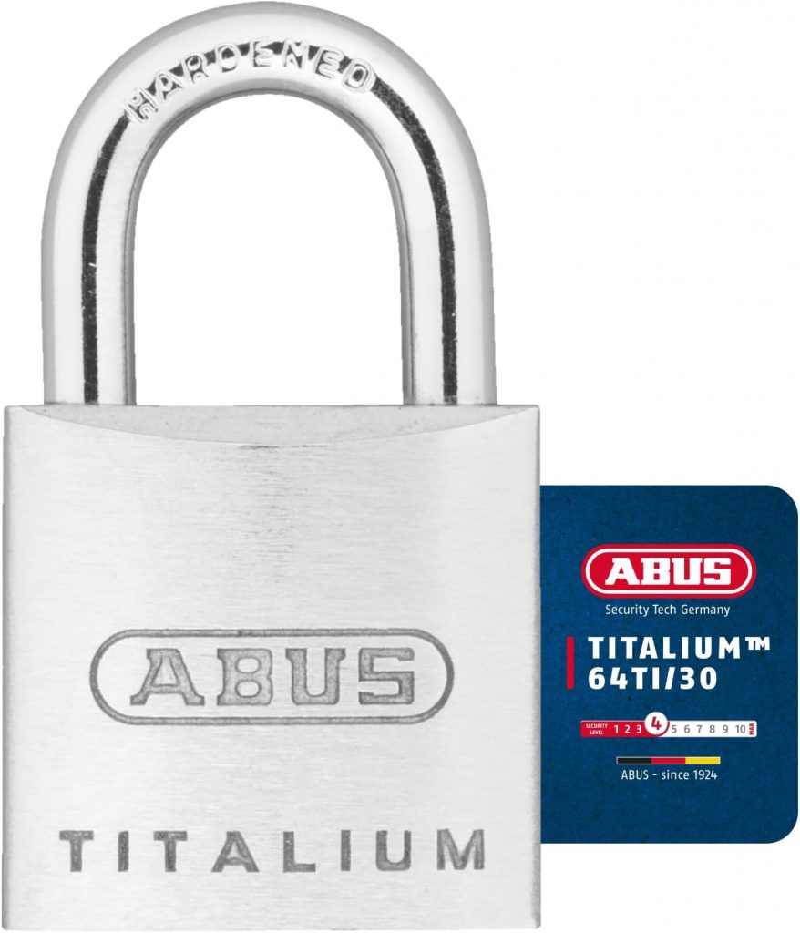 ABUS Vorhängeschloss Titalium AB64TI/30 – Schlosskörper aus Spezial-Aluminium – gehärteter Stahlbügel – ABUS-Sicherheitslevel 4 – Silber, Grau, 30mm3,88€ statt 6,60€➡️ https://www.amazon.de/dp/B007XB9WQM/?tag=preisfehlerheute-21