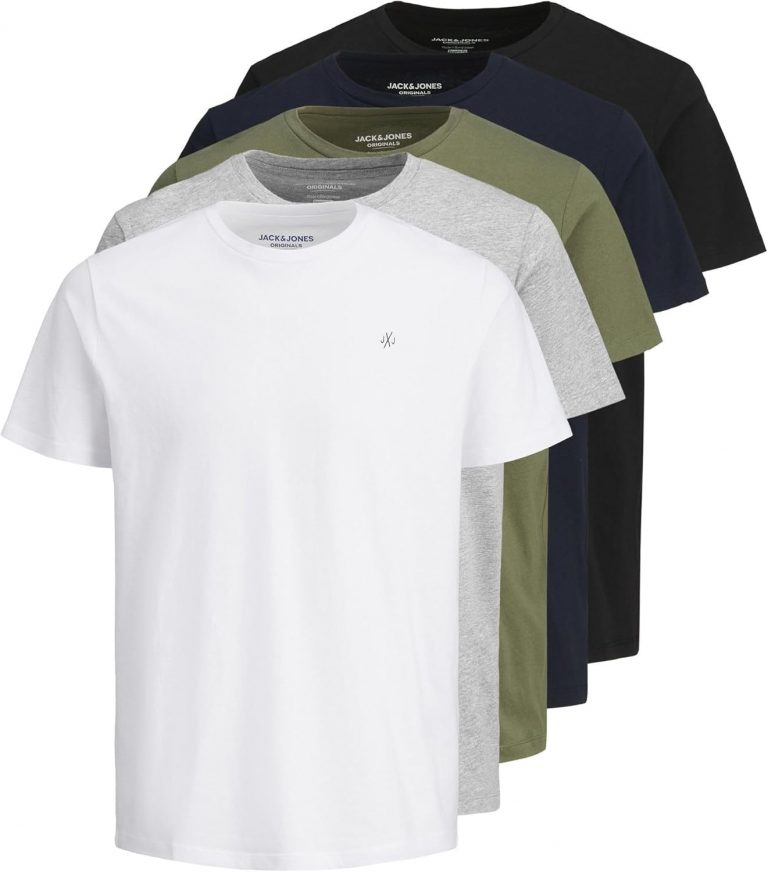 JACK & JONES Male T-Shirt 5er-Pack Logo T-Shirt13.79€ statt 59.99€➡️ https://www.amazon.de/dp/B09677B1DW/?tag=preisfehlerheute-21