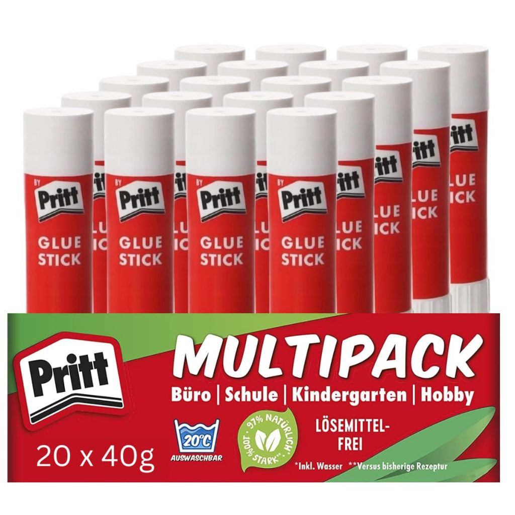 Pritt Klebestift – Kinderfreundlicher & langlebiger Bastelkleber mit 97% natürlichen Inhaltsstoffen, starke Haftung, saubere Anwendung ohne Wellen, ideal für Schule, Büro, Heimbedarf (20 x 40g)19.99€ statt 39.90€➡️ https://www.amazon.de/dp/B0DXL25GY2/?tag=preisfehlerheute-21