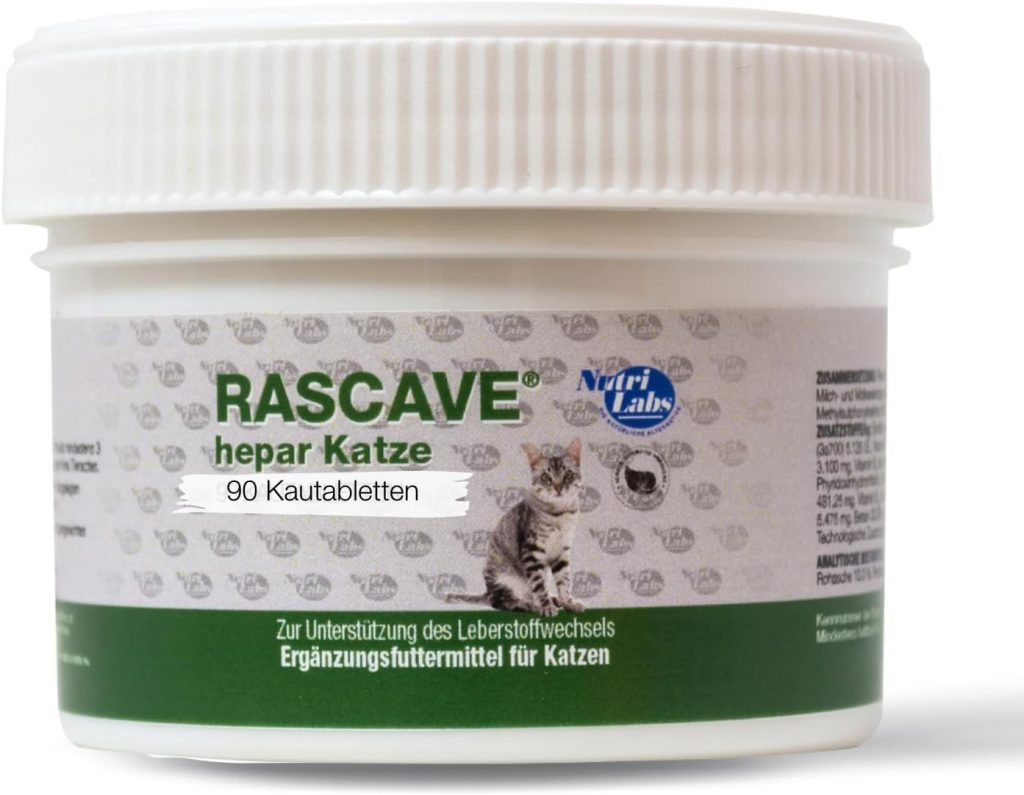 NutriLabs Rascave Hepar Katze Tabletten 90 STK. – Mariendistel & B-Vitamine für Katzen – Leber-Tabletten für Katzen – Gesundheitsprodukte für Katzen – Katzen Nahrungsergänzung mit MSM18,69€ statt 28,10€➡️ https://www.amazon.de/dp/B07NGL3P5G/?tag=preisfehlerheute-21
