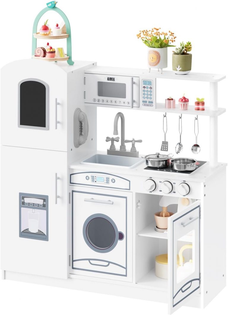 WOLTU Kinderküche Spielküche aus Holz, Kinderrollenspiele für Kinder inkl. 5tlg Küchenset,Zubehör aus Edelstahl, Weiß54,26€ statt 89,99€➡️ https://www.amazon.de/dp/B08CHH6XN2/?tag=preisfehlerheute-21